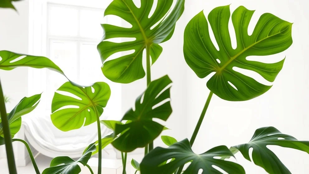 Stor växt inomhus som gör hemmet mer levande och trivsamt